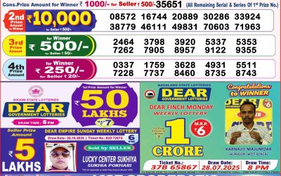 Dear Lottery 8pm Result 06.11.25