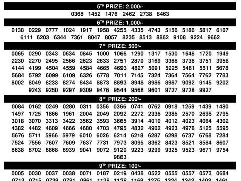 Karunya KR730 Result 08.11.25 Kerala State Lottery Everest Result Today Dear Lottery Chart
