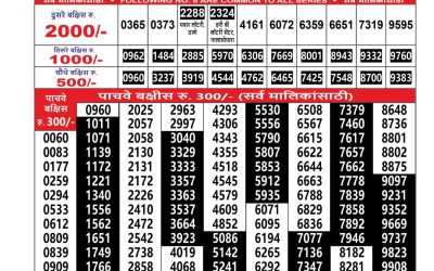 Maharashtra Sahyadri Lottery Result 08.11.25