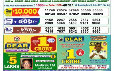 Everest Result Today Dear Lottery Result 2024 Dear Lottery 1pm Result 09.11.25