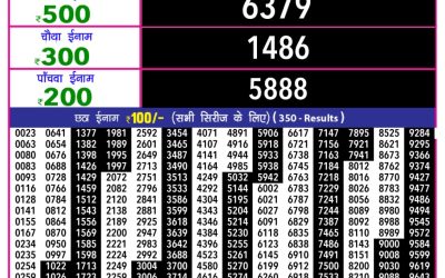 Rajshree 10 Evening Lottery 5.40pm Result 10.11.25