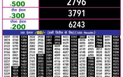 Everest Result Today Dear Lottery Result 2024 Rajshree 10 Evening Weekly Lottery 5.40pm Result 13.11.25