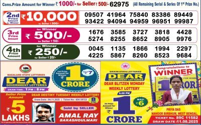 Everest Result Today Dear Lottery Result 2024 Dear Lottery 6pm Result 13.11.25