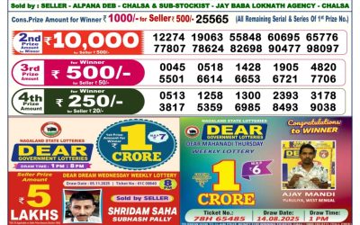 Everest Result Today Dear Lottery Result 2024 Dear Lottery 6pm Result 14.11.25