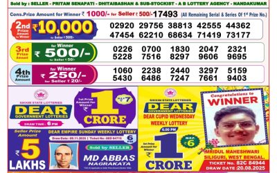 Dear Lottery 8pm Result 17.11.25