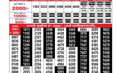 Maharashtra Sahyadri Lottery Result 18.11.25