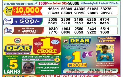 Everest Result Today Dear Lottery Result 2024 Dear Lottery 1pm Result 19.11.25
