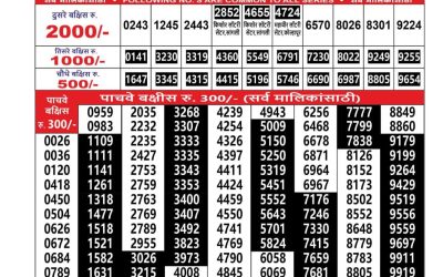Maharashtra Sahyadri Lottery Result 19.11.25