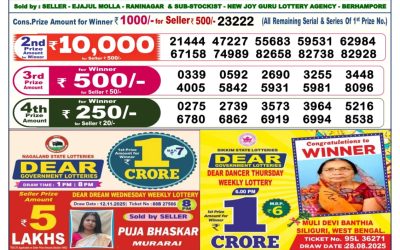 Everest Result Today Dear Lottery Result 2024 Dear Lottery 6pm Result 20.11.25