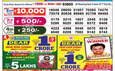 Dear Lottery 6pm Result 22.11.25