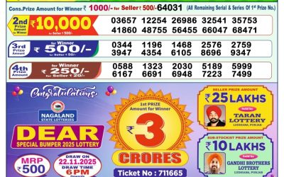 Everest Result Today Dear Lottery Result 2024 Dear Lottery 1pm Result 23.11.25