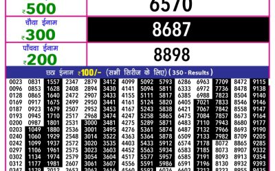 Rajshree 10 Evening Weekly Lottery 5.40pm Result 26.11.25