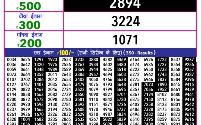 Rajshree 10 Evening Lottery 5.40pm Result 29.11.25