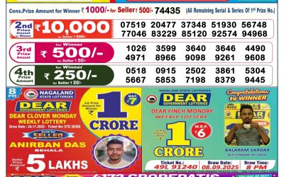 Dear Lottery 6pm Result 28.11.25