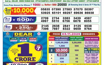 Everest Result Today Dear Lottery Result 2024 Dear Lottery 1pm Result 03.11.25