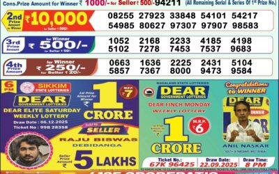 Dear Lottery 1pm Result 07.12.25