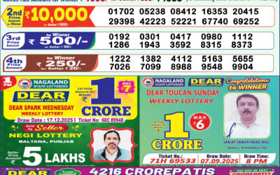 Everest Result Today Dear Lottery Result 2024 Dear Lottery 1pm Result 18.12.25