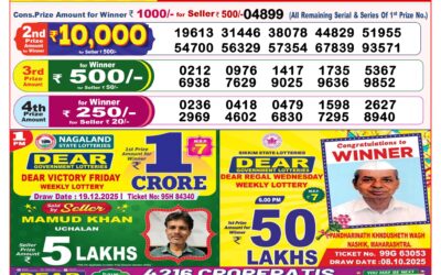 Dear Lottery 8pm Result 19.12.25