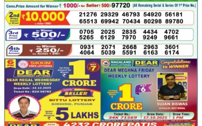 Everest Result Today Dear Lottery Result 2024 Dear Lottery 1pm Result 25.12.25