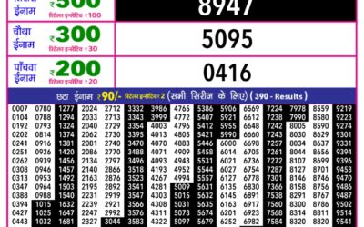 Everest Result Today Dear Lottery Result 2024 Rajshree 10 Evening Weekly Lottery 5.40pm Result 25.12.25
