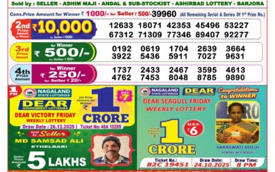 Dear Lottery 8pm Result 26.12.25