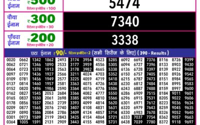 Rajshree 10 Evening Lottery 5.40pm Result 30.12.25