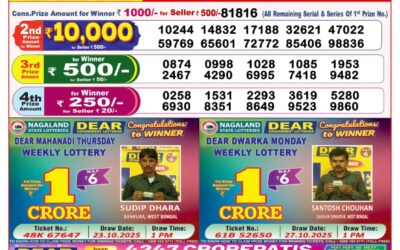 Dear Lottery 8pm Result 31.12.25