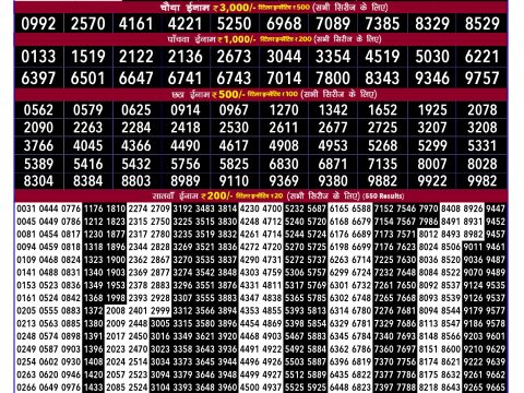Rajshree 100 Monthly Lottery Result 04.12.2025 Declared Everest Result Today Dear Lottery Chart