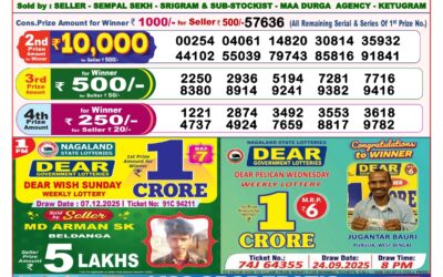 Dear Lottery 8pm Result 08.12.25