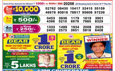 Dear Lottery 8pm Result 12.12.25