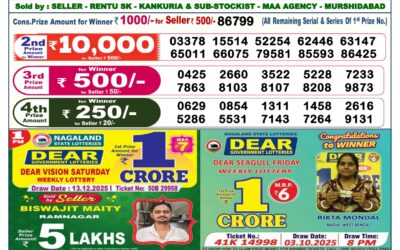 Dear Lottery 6pm Result 13.12.25