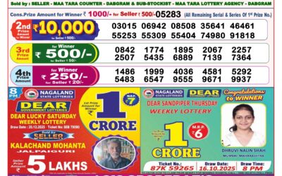 Dear Lottery 8pm Result 21.12.25