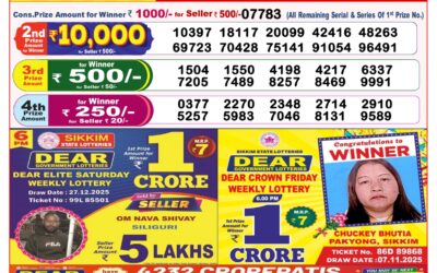 Dear Lottery 8pm Result 28.12.25