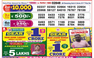 Dear Lottery 8pm Result 30.12.25
