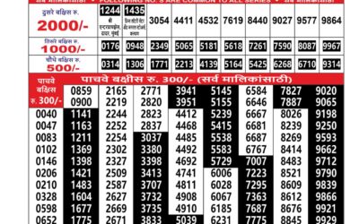 Maharashtra Sahyadri Lottery Result 03.01.26