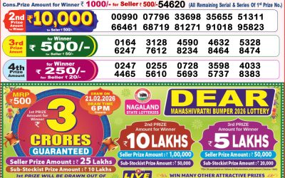 Dear Lottery 8pm Result 27.01.26