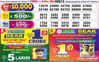Dear Lottery 8pm Result 30.01.26