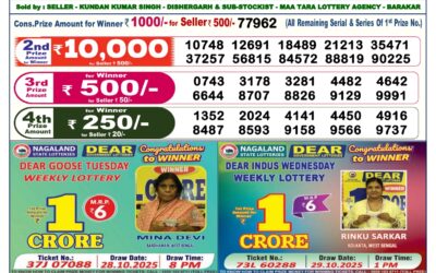 Dear Lottery 6pm Result 01.01.26