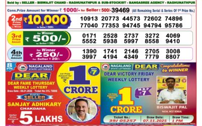 Dear Lottery 8pm Result 09.01.26