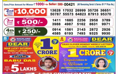 Dear Lottery 6pm Result 11.01.26