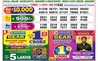 Dear Lottery 8pm Result 13.01.26