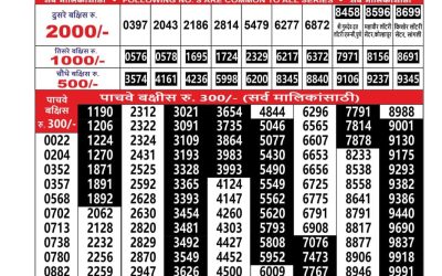Maharashtra Mohini Weekly Lottery Result 01.02.26