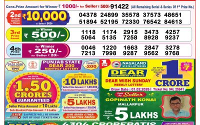 Dear Lottery 8pm Result 01.02.26