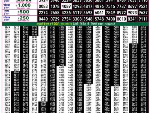 Rajshree 50 Daily Lottery 7.30pm Result 14.08.26 Everest Result Today Dear Lottery Chart