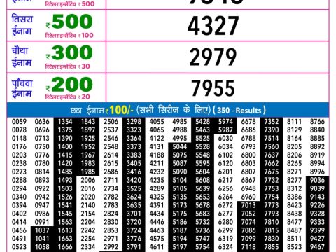 Rajshree Night Weekly Lottery Result 9pm 14.08.26 Everest Result Today Dear Lottery Chart