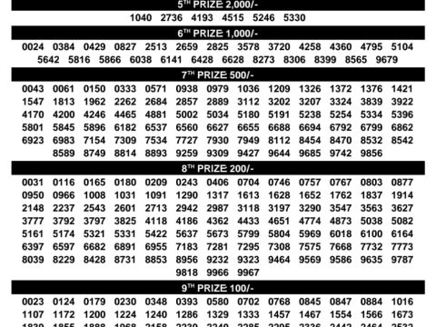 Bhagyathara BT-67 Kerala Lottery Result Today 17.08.26 Everest Result Today Dear Lottery Chart