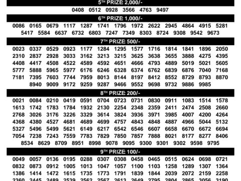 Sthree Shakthi SS-542 Kerala Lottery Result Today 20.10.26 Everest Result Today Dear Lottery Chart